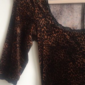 Vintage Betsey Johnson leopard velvet dress